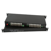 32 Port Analog Video Fiber Converters A Set. RS485 PTZ, PAL NTSC SECAM Video Over Fiber Extenders, FC Singlemode Up 20Km For Remote Video Monitoring, Security Systems More